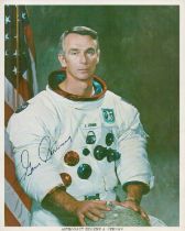 NASA Eugene A. Cernan AUTOPEN NASA Colour Photo 10x8 Inch. Former NASA Astronaut. Good condition.