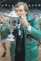 Football autograph DAVID HAY 12 x 8 Photo : Col, depicting Celtic manager DAVID HAY celebrating with