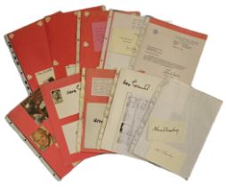 Nobel Prize collection of 10 pages of signatures including Adolf F. Butenandt, Glenn T. Seaborg,