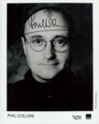 Phil Collins signed 10x8 inch black and white promo photo. Good condition. All autographs come