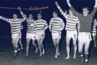 Football autograph PAT CRERAND 12 x 8 Photo : B/W, depicting a wonderful image showing Celtic