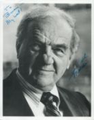 Karl Malden signed 10x8inch black and white photo. Dedicated. Good condition. All autographs come