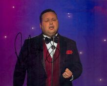 Paul Potts signed 10x8inch colour photo. Good condition. All autographs come with a Certificate of