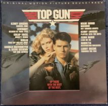 Top Gun Original Picture Soundtrack LP Record 1988, unsigned, Album Sleeve is showing very early