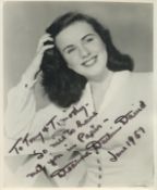 Deanna Durbin signed 10x8inch vintage photo. Dedicated. Good condition. All autographs come with a