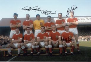 Football autograph WALES 12 x 8 Photo : Col, depicting a wonderful image showing the Welsh team