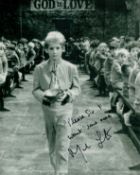 Oliver Mark Lester signed 10 x 8 inch b/w photo with classic quote Please Sir I want some more. Good