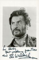 Eli Wallach signed 6x4 inch black and white photo dedicated. Good condition. All autographs come