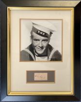 Sir John Mills 19 x 15 inch Mounted and Framed Signature Piece, Includes Signed Album Page and a