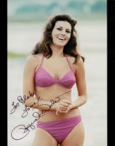 Raquel Welch signed 10x8 inch colour photo. Dedicated. Good condition. All autographs come with a