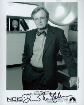David McCallum signed NCIS 10x8 inch black and white photo. Good condition. All autographs come with