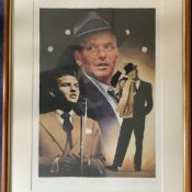 Frank Sinatra Colour Montage Print 61/850 Titled the Voice, Signed and Numbered in pencil by the