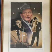 Frank Sinatra Colour Montage Print 61/850 Titled the Voice, Signed and Numbered in pencil by the