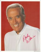 Andy Williams signed 10x8 inch colour photo. Good condition. All autographs come with a