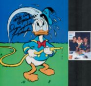 Tony Anselmo signed Donald Duck illustrated 10x8 colour photo. Tony Anselmo (born February 18, 1960)
