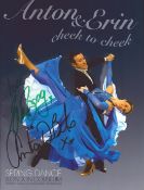Anton and Erin: Cheek to Cheek Programme signed by Anton Du Beke and Erin Boag on front. 12x8.56