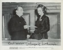 Margaret Lockwood signed "Trents Last Case" 10x8 inch black and white lobby card photo. Good