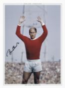 Autographed Bobby Charlton 1970 16 X 12 Edition: Col, Depicting Man United Captain Bobby Charlton