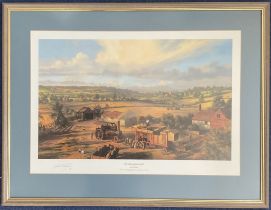 WW2 Signed Nicolas Trudgian Colour Print Titled The Threshing Party Open Edition Housed in a