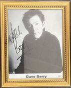 Dave Berry signed black and white photo in frame to approx size 12x10inch. Good condition. All