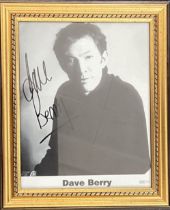 Dave Berry signed black and white photo in frame to approx size 12x10inch. Good condition. All
