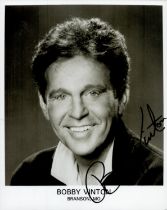 Bobby Vinton signed 10x8 inch black and white promo photo. Good condition. All autographs come
