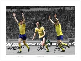 Autographed Arsenal 1979 16 X 12 Montage Edition: Colorized, Depicting A Montage Of Images