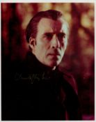 Christopher Lee signed 10x8 inch colour photo. Good condition. All autographs come with a