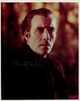 Christopher Lee signed 10x8 inch colour photo. Good condition. All autographs come with a