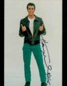 Henry Winkler signed 10x8 inch colour 'Fonzie' photo. Good condition. All autographs come with a