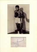 Muhammad Ali 14x11 inch mounted signature piece includes signed album page and vintage black and