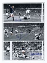 Autographed Scotland 1967 16 X 12 Montage Edition: Colorized, Depicting A Montage Of Images Relating