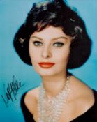 Sophia Loren signed 10x8 inch colour photo. Good condition. All autographs come with a Certificate