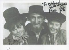Oliver Signed Photo By Actors Jack Wild 1952 2006 And Mark Lester. Dedicated . Good condition. All