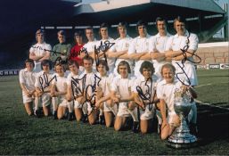 Autographed Leeds United 1974 12 X 8 Photo: Col, Depicting The 1973/74 First Division Champions