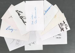 Historical, TV/Film and Music collection 10, assorted signed white cards includes great names such
