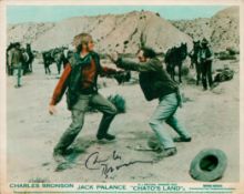 Charles Bronson 1921 2003 Actor Signed 'Chato's Land' 8x10 Lobby Photo. Good condition. All