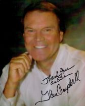 Glen Campbell signed 10x8 inch colour photo. Good condition. All autographs come with a