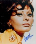 Sophia Loren signed 10x8 inch colour photo. Good condition. All autographs come with a Certificate