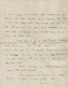 Great War ace aviation pioneer Pilot Dudley Travers handwritten letter 1936 from Cairo regarding his