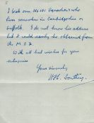 Two page handwritten Letter dated 9th October 1971 Signed by Air Commodore H F G Southey on 1st
