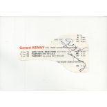 Gerard Kenny signed index card. American male vocalist. Good condition. All autographs come with a