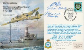 B23a Bristol Blenheim Cover Signed 3 Blenheim Battle of Britain Pilots Crew Wg Cdr G S Hebron 235