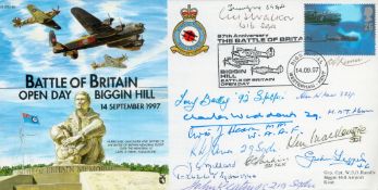 JS(CC)36 57th Anniv Battle of Britain signed by 14 Battle of Britain fighter pilots crew WAAF, J