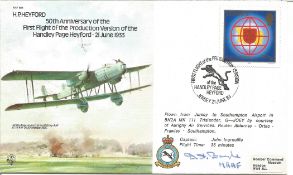 WW2 Fighter ace MRAF Dermot Boyle AFC Battle of Britain signed RAF H P Heyford bomber cover. Good