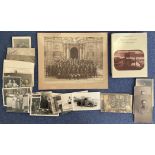 WW1 onwards A collection of 43 vintage postcards and black and white photographs from the First