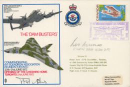 The Dambusters Flown Vulcan 617 Sqn Signed Les Munro Dambuster pilot with 617 Sqn. Operation