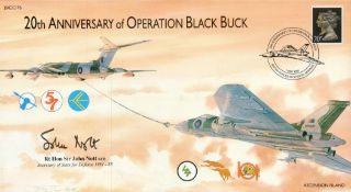 Anniv of Operation Black Buck Signed by Rt Hon Sir John Nott He was a senior politician 1970s and
