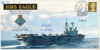 HMS Undaunted Battle Honours Signed John Bryant no HMS Eagle Signed by Able Seaman (FC2) John Bryant