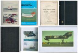 Helicopter Publications and Photos Housed in a Davo Album Includes Helicopter International vol 4 No